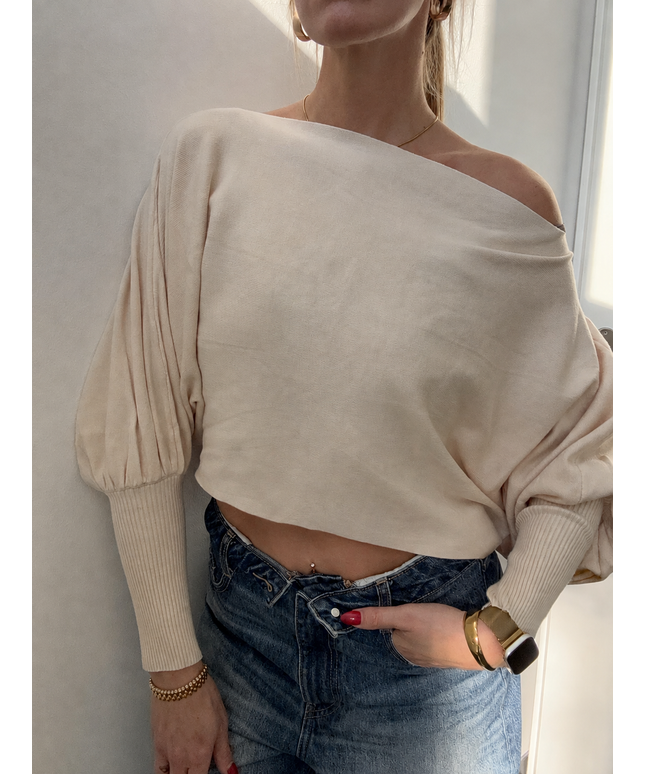 Oversize Fledermaus-Pullover
