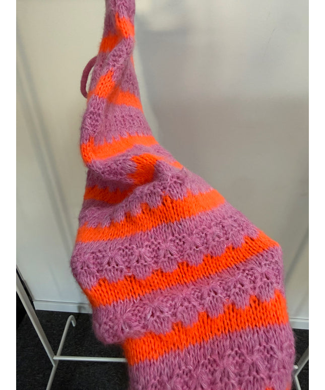 B-WARE ! Bunte Strickhose | pink orange