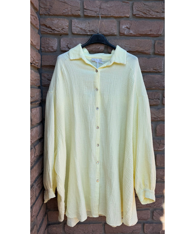 Oversized Musselin Bluse | versch. Farben