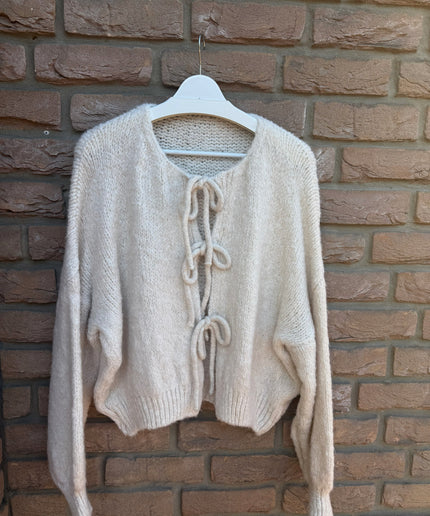 Strickjacke mit Schleifen | versch. Farben