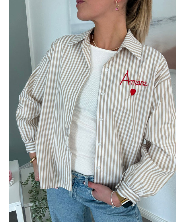 Gestreifte Bluse „Amore“ | versch. Farben