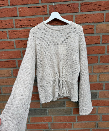 Pullover „Soft Romance“ mit Lochmuster - Light beige