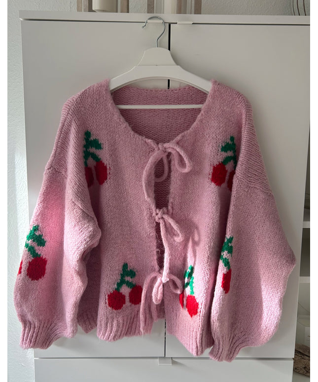 Cherry Schleifen Strickjacke | versch. Farben