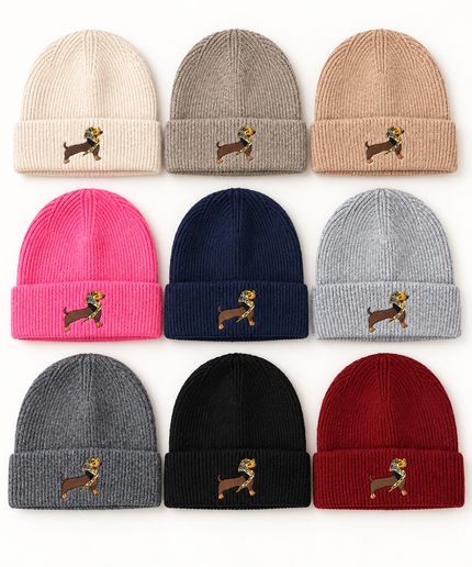 Beanie mit Dackel | versch. Farben