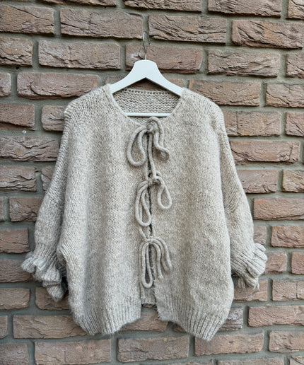 3/4 Arm Schleifen Strickjacke | versch. Farben